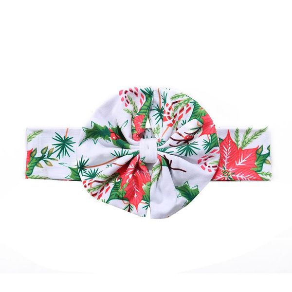 

new colorful christmas newborn toddler headband ribbon elastic baby headdress kids hair band girl bow knot, Slivery;white
