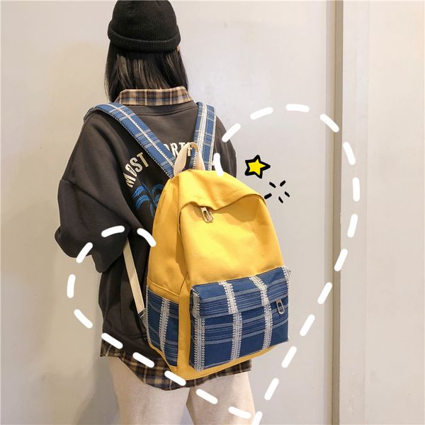 

bag women's 2020 new style backpack women's canvas bag student's backpack