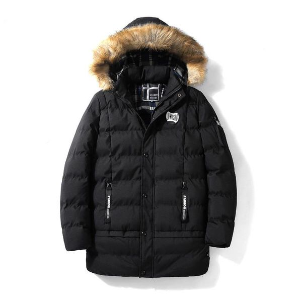 

мужская одежда 2018 зимние длинные пальто зимние пуховики с капюшоном толстые теплые пуховые хлопчатобумажные мягкие парки верхняя одежда па, Black