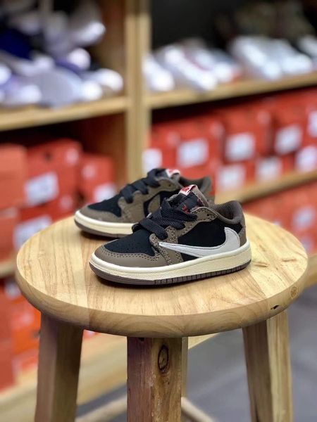 

Baby infant mocha red low travi cott ba ketball hoe children 1 high og kid jack 1 neaker port trainer toddler cott hoe, Black