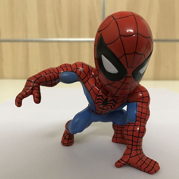 

super spider man q version red spider man shakes his head