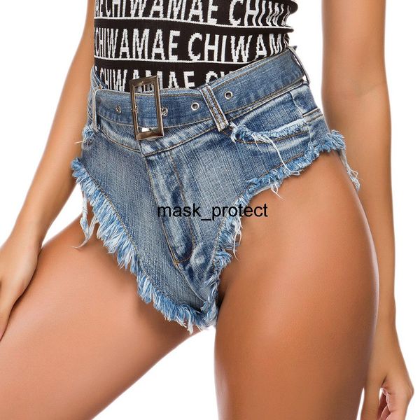 

autumn women's jeans jeans shorts pants low waist hole hole hole nightclub women's wear, Blue