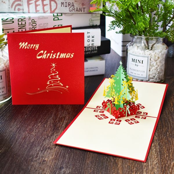 

3d creative up cards christmas party decoration anniversary greet d08d