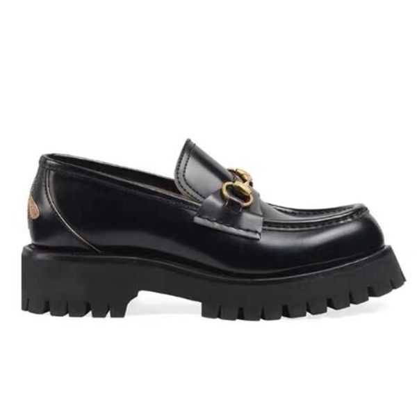 

designer luxury women sneakers fashion leather loafers muller slipper with buckle comfortable fwild casual shoes stylish women shoes c1, Black