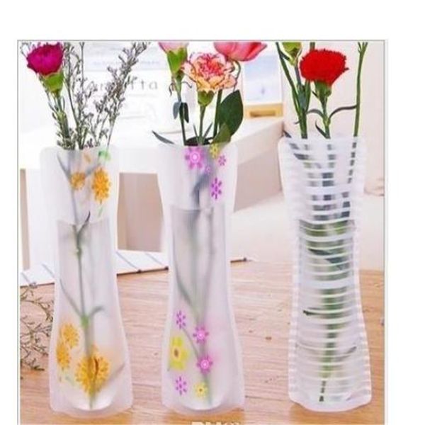 Eco Friendly Foldable Folding Flower Pvc Durable Vase Home Wedding