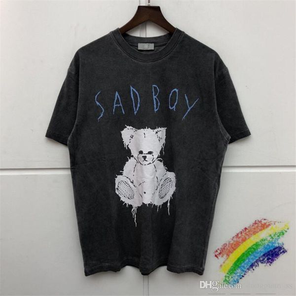 

2020ss summer style washed do old t-shirt men women fashion casual tee dongguan_ss, White;black