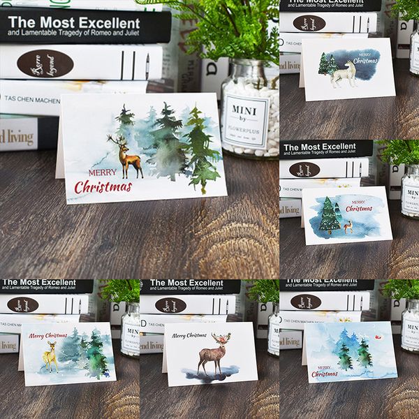 

kids mini christmas greeting cards new year postcard gift card xmas party creative merry christmas small greeting cards