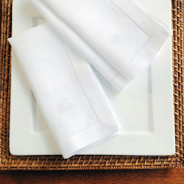 

2pcs hemstitched cotton napkins cloth dinner white table napkin beautiful 45x45cm(17.7x17.7")