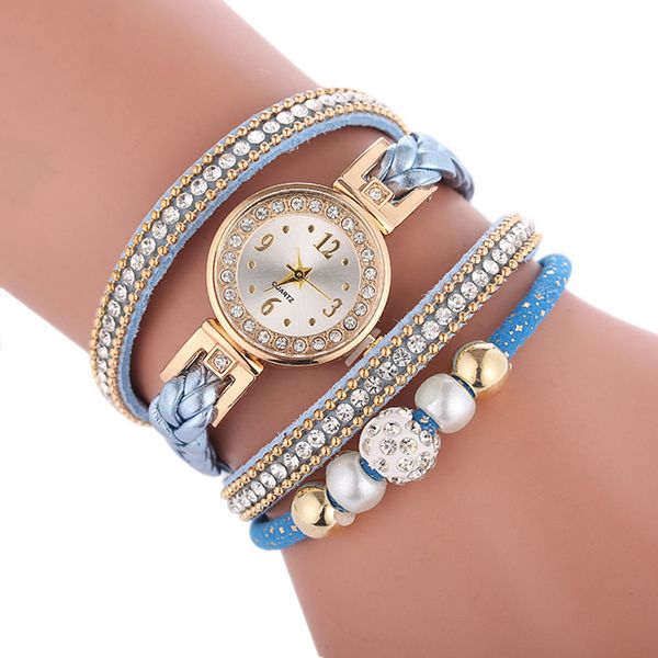 

fashion ladies watch beautiful casual round analog quartz wrist bracelet watch women bracelet high quality, Slivery;brown