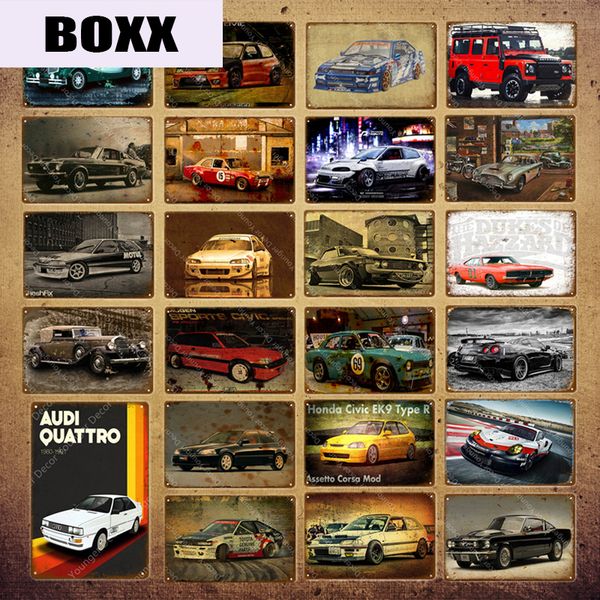 

классический супер гоночный автомобиль плакат стены искусства металлическая табличка для паба бар клуб гостиная домашний декор фильм автомоб