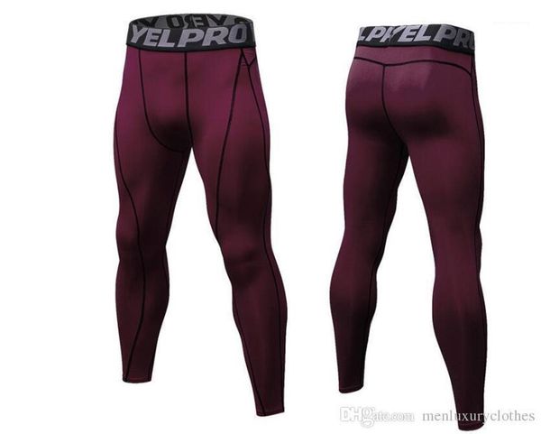 

designer hommes pantalones mens compression pants gym fitness athletic sports jogger pants, Black