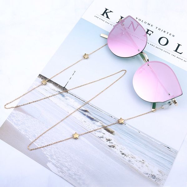 

мода женщин солнечные очки цепи moon stars очки цепь eyewears шнура держатель ремешка rope, Silver