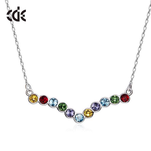 

wedding party silver s925 beaded pearl gift woman lady diamond jewelry necklaces for bride acting initiation graduation cde-405