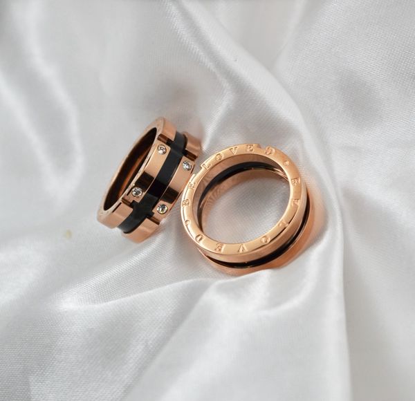 

south korea titanium steel accessories black and white with pattern rose gold versatile gap have to drill rose gold ring steel g, Silver