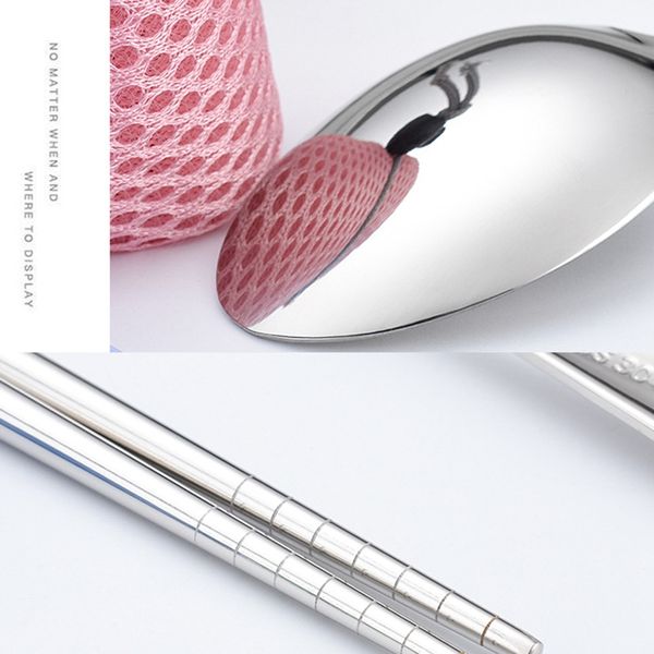 

7-piece stainless steel travel portable tableware cutlery straw