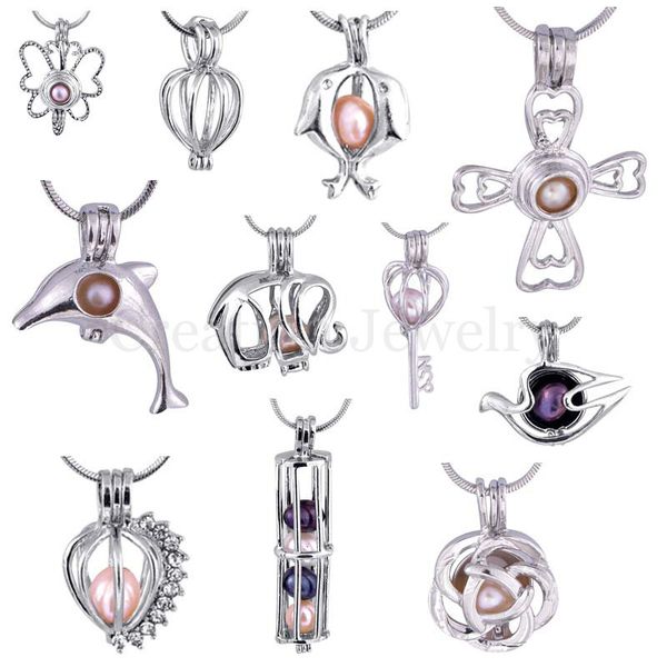 

wholesale fashion jewelry silver plated pearl cage jewelry locket pendant findings cage essential oil diffuser locket for oyster pearl