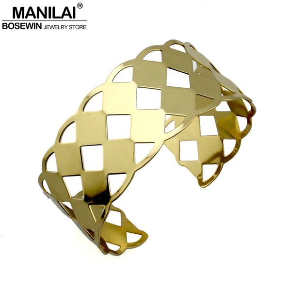 

manilai punk alloy hollow design torque geometric choker necklaces for woman big collar statement jewelry collier femme ce4391, Silver