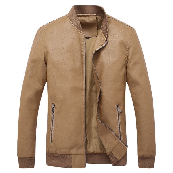 

men's leather & faux jacket men fashion washed motorcycle zipper pu coat jaqueta de couro masculino plus size m-xxl, Black