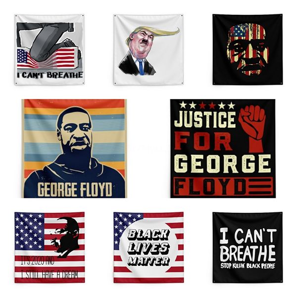 

george floyd printing tapestry black lives matter household wall banner 150*150cm #qa79797