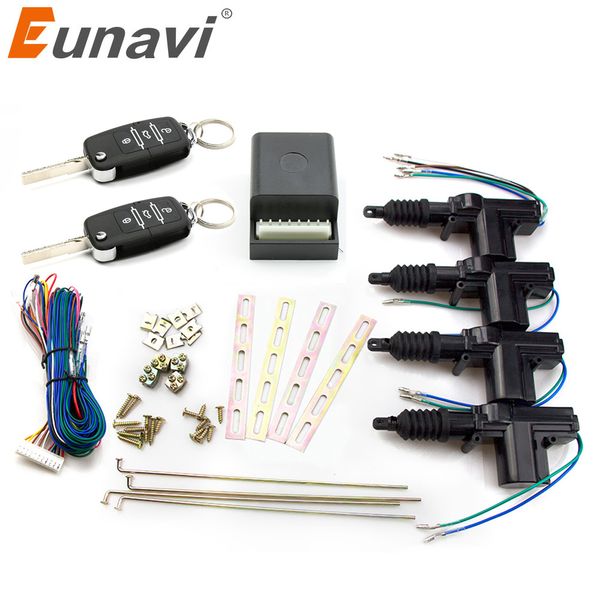 

eunavi universal auto car power door lock actuator 12v motor (4 pack) car remote control central locking keyless entry system