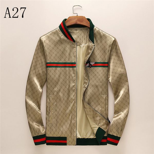 

long-sleeved men and women designers jacket autumn sports outdoor windbreaker with zipper luxury men's fashion 06, Black;brown