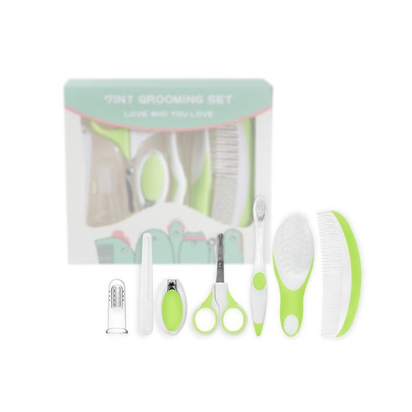 

7pcs/set baby toiletries care kit nail scissors care safety scissors kit grooming sets infants personal care products b11