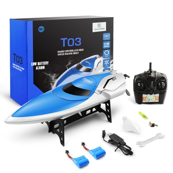 

rc boat 30km/h high speed 2.4ghz 4 channel racing remote control ship speedboat toys with lcd screen for children toys kids gift y200413
