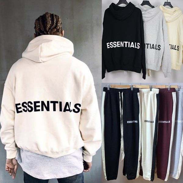 

Fear of god e ential pullover hoodie ju tin bieber hip hop treetwear over ized hoodie fleece hooded weat hirt coat fog mqh1104, Black