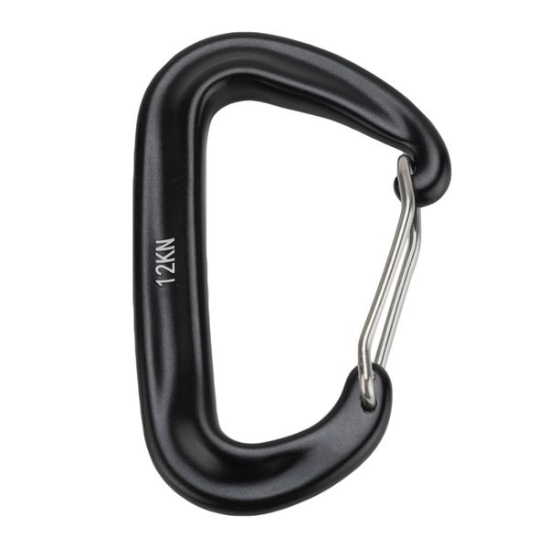 

aviation aluminum 12kn d-shape buckle ultra sturdy safety locking carabiner outdoor camping hiking edc