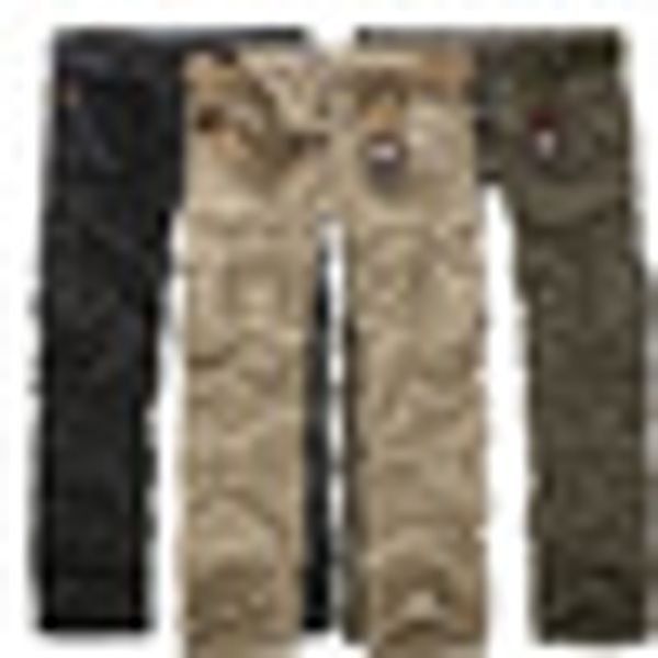 

plus size 46 44 42 40 long cargo pants men cotton pockets casual loose work trousers 2019 fashion male baggy sweatpants, Black