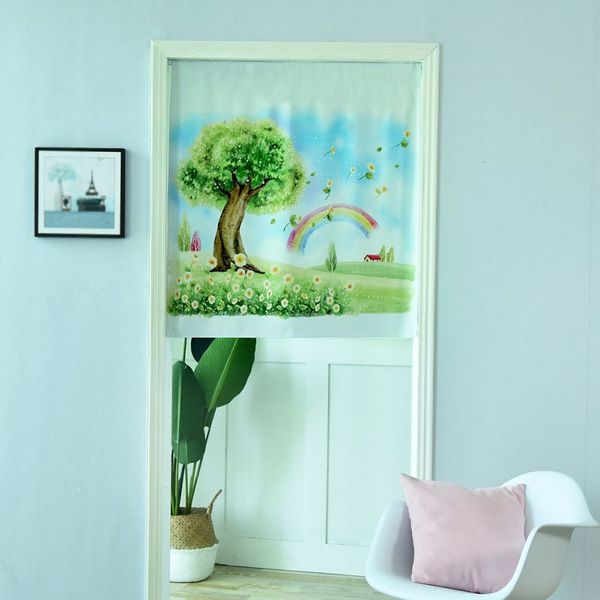 

home japan digital printing door curtain natural scenery printing decor non-toxic polyester bedroom door curtain rod