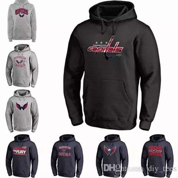 

2018 mens/youth nhl washington capitals hoodies alexander ovechkin tj oshie braden holtby name and number player sweatshirts great quality, Black