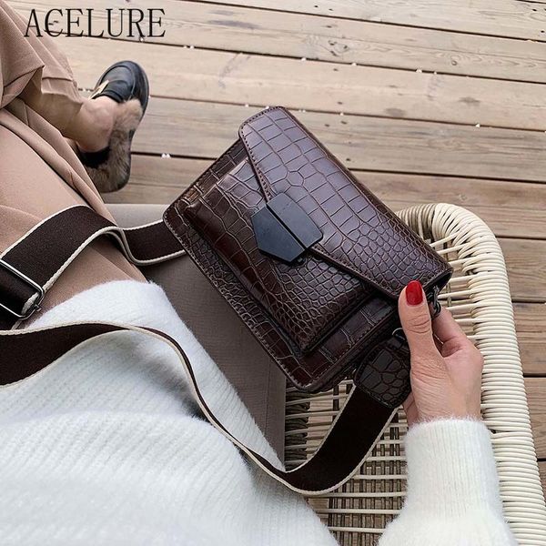 

acelure stone pattern искусственная кожа crossbody сумки женщины твердая крышка небольшое плечо сумка посыльного женские дорожные сумки и ко