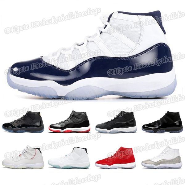 

women men 11s 11 basketball shoes new bred concord metallic silver gamma blue cool grey mens trainer sports sneakers bsb