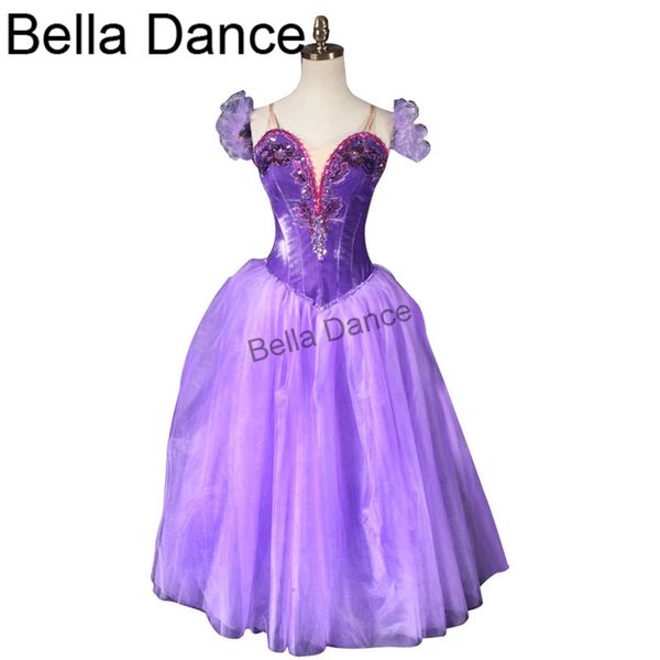 

stage wear purple romantic ballet tutu long dress red ballerina girls professional dance tutusbt9088b, Black;red