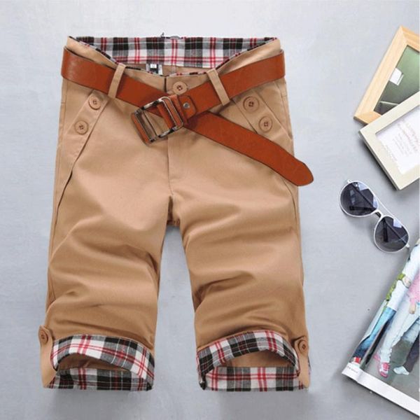 

men summer cropped trousers for men casual short trousers tight pants, White;black