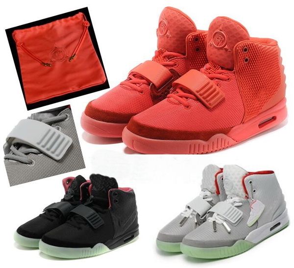 

2019 kanye west 2 ii sp red october спортивная баскетбольная обувь с пакетами с пылевой сумкой мужские кроссовки glow dark octobers спортивн