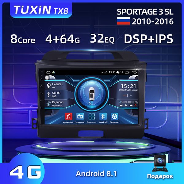 

tuxin 9" car radio for kia sportage 3 sl 2010 2011 2012 2015 2016 navigation gps multimedia video player android 8.1 accessories car dv