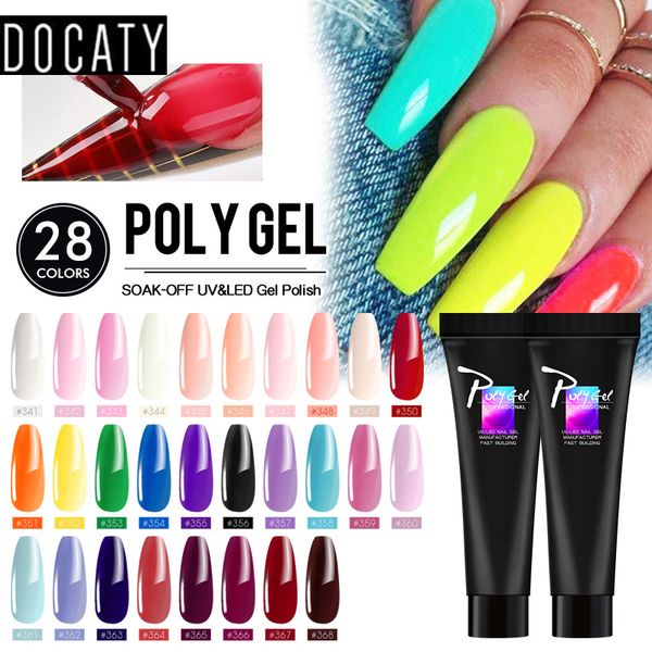 

docaty extention neon gel quick builder nail gel french nails quick-drying design jelly builder extension varnish, Red;pink