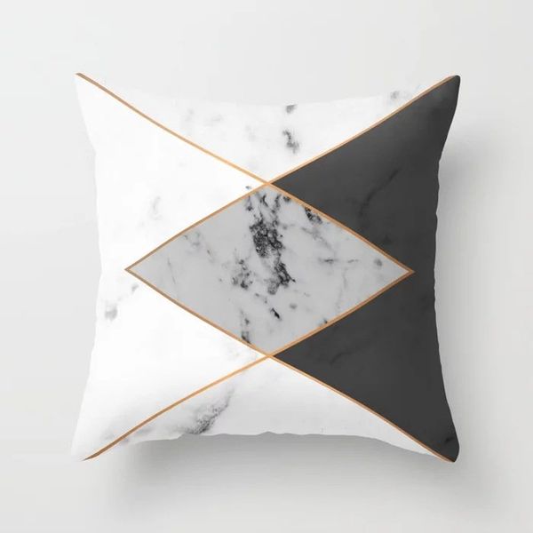 

краткое marble геометрическая диван декоративные подушки крышки подушки наволочки полиэстер 45 * 45 подушка home decor pillowcover 40507