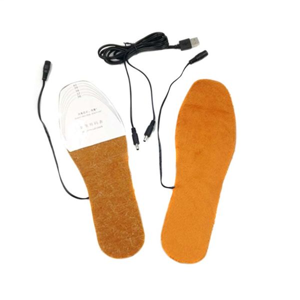 

usb electric heated insoles shoes boots foot feet warmer pad cushiwt, Black