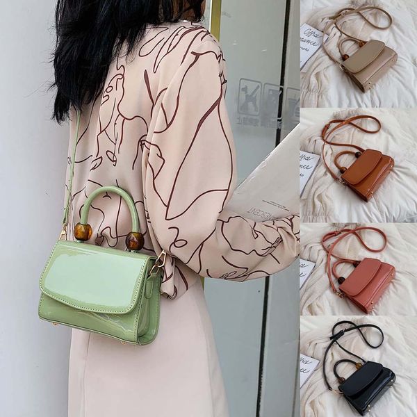 

women solid color simple mini handbag fashion shoulder bag small square bag handbags women bags bolsa feminina