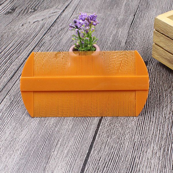 

1pc double sided head dog cat pet lice comb hair combs portable fine tooth head lice flea nit hair combs for styling tools, Silver