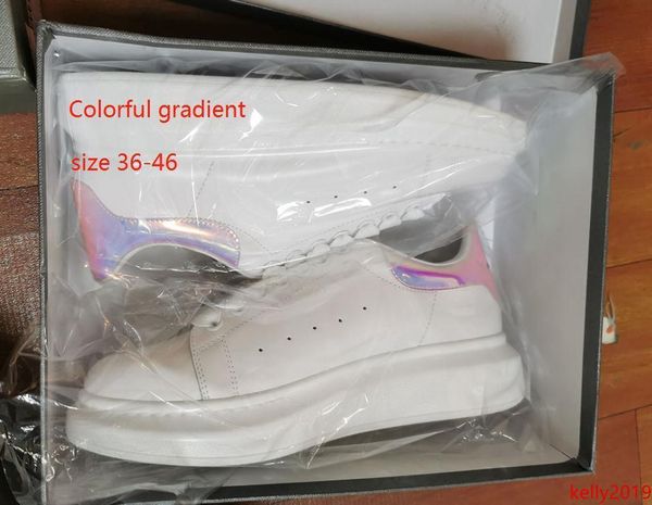 

new fashion mens womens luxury white leather platform shoes flat casual shoes lady black red pink sneakers with shuzsdw455319a#