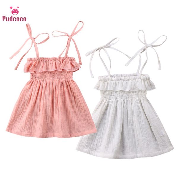 

2020 baby summer clothing toddler newborn kids baby girls dress ruffle strap sleeveless clothes party sun dresees 6m-4t, Red;yellow