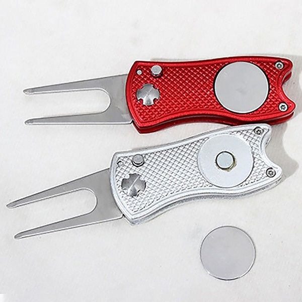

foldable golf divot tool pitch groove cleaner golf training aids golf accessories silver beach accessories