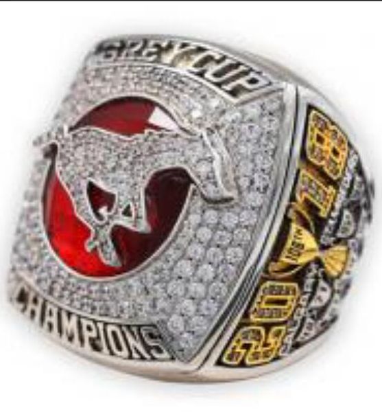 2018 2019 Calgary Stampeders Cfl Football the Grey Cup Championship Ring Souvenir Männer Fan Geschenk Großhandel