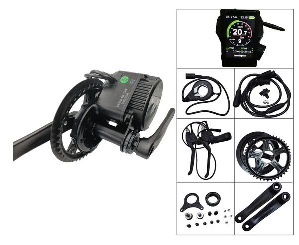 

bafang/8fun bbs02 500w48v central/mid crank drive motor/engine kits c961 electric bike/bicycle conversion kit