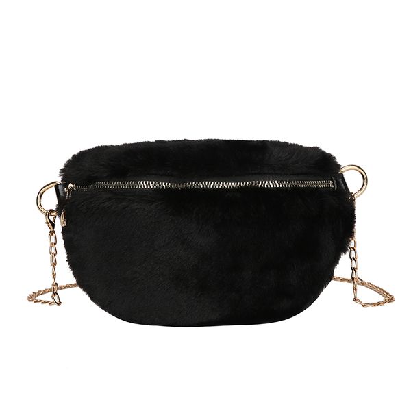 

fashion autumn winter hairy bag for women handbags new chain shoulder messenger bags solid cute small bag female clutch bolsa