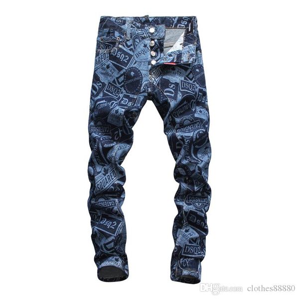 

2020 luxury designer jeans tight classic diesel car jeans rock pants biker diesel mens pants purple brand jeans luxury pants, Blue